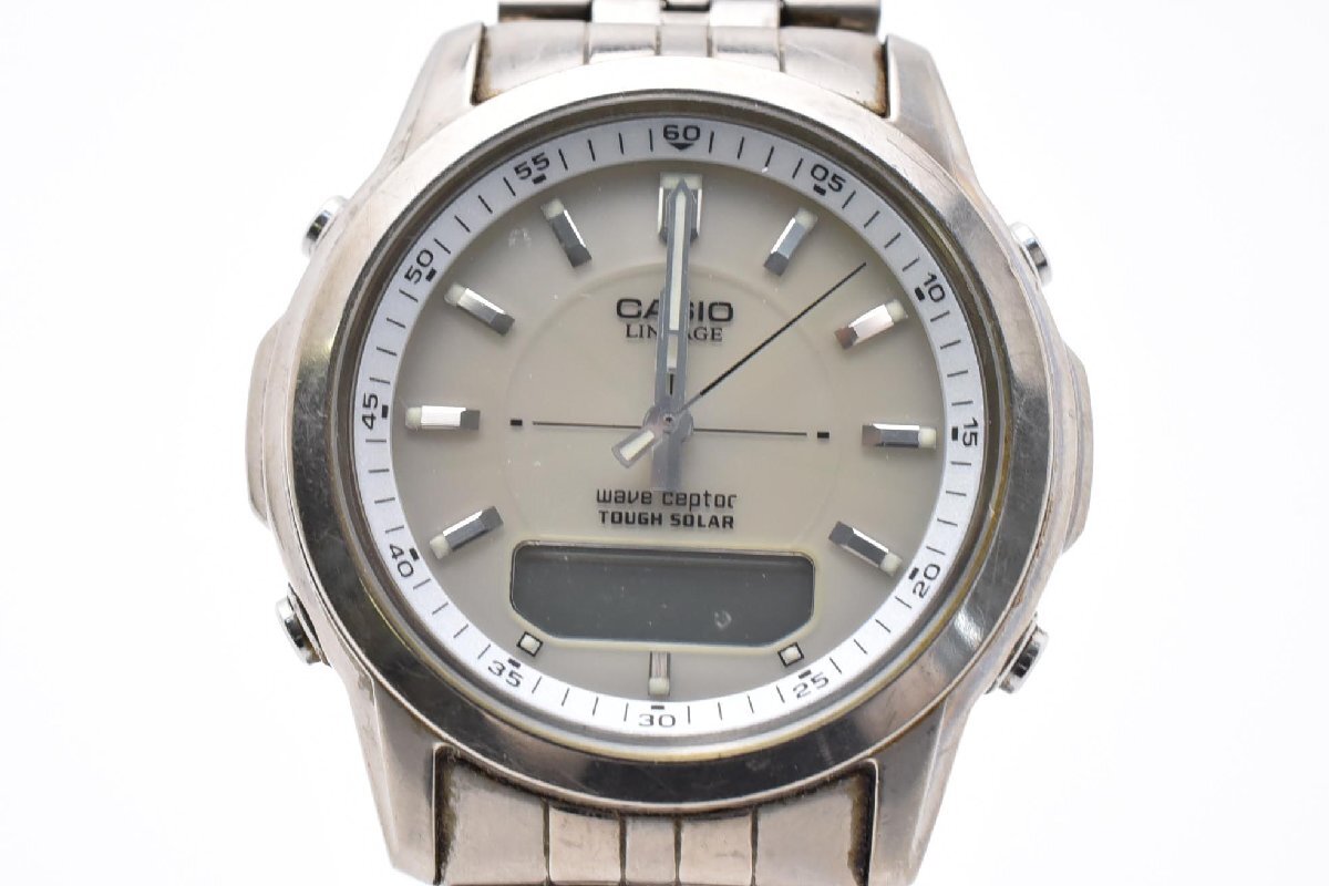 CASIO カシオ LINEAGE リニエージ LCW-100T シルバー 3針 ラウンド チタン 5BAR Solar 腕時計 ヴィンテージ アンティーク