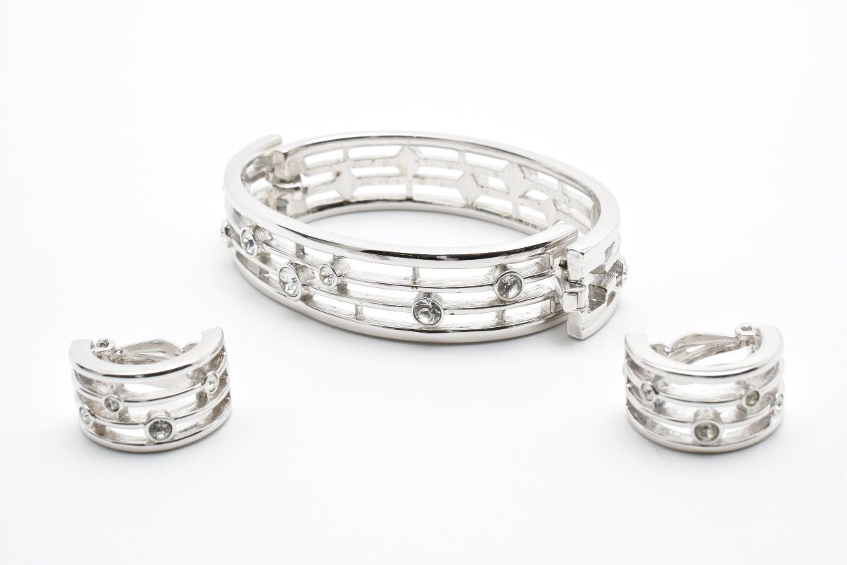 まとめ2点 スワロフスキー バングル イヤリング Swarovski