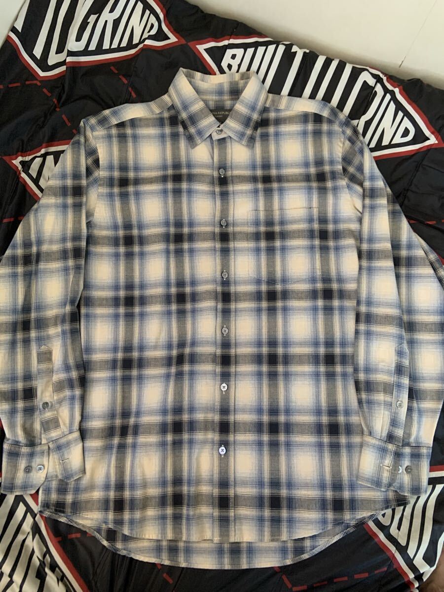 90s banana republic size M オンブレチェック 長袖