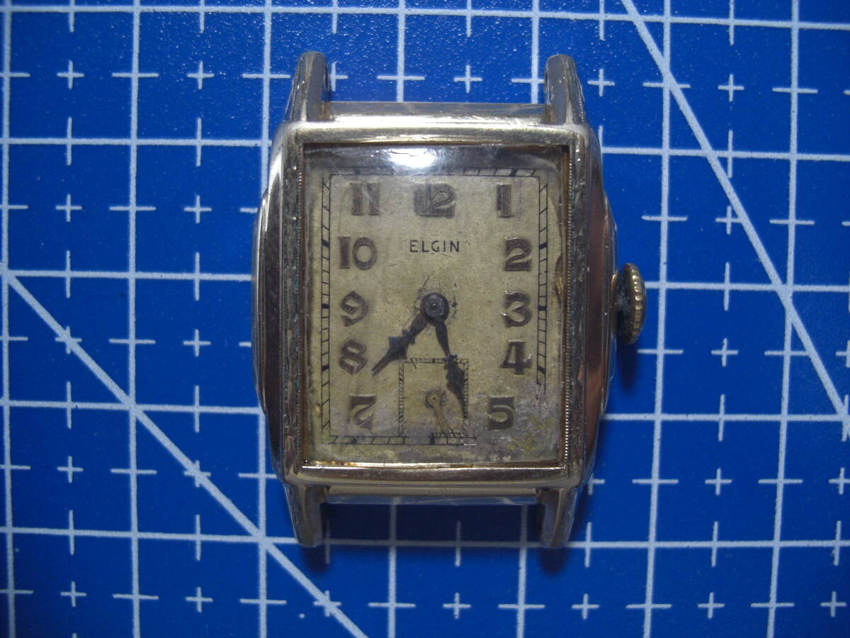 0263　ELGIN　アンティーク　メンズ手巻き腕時計