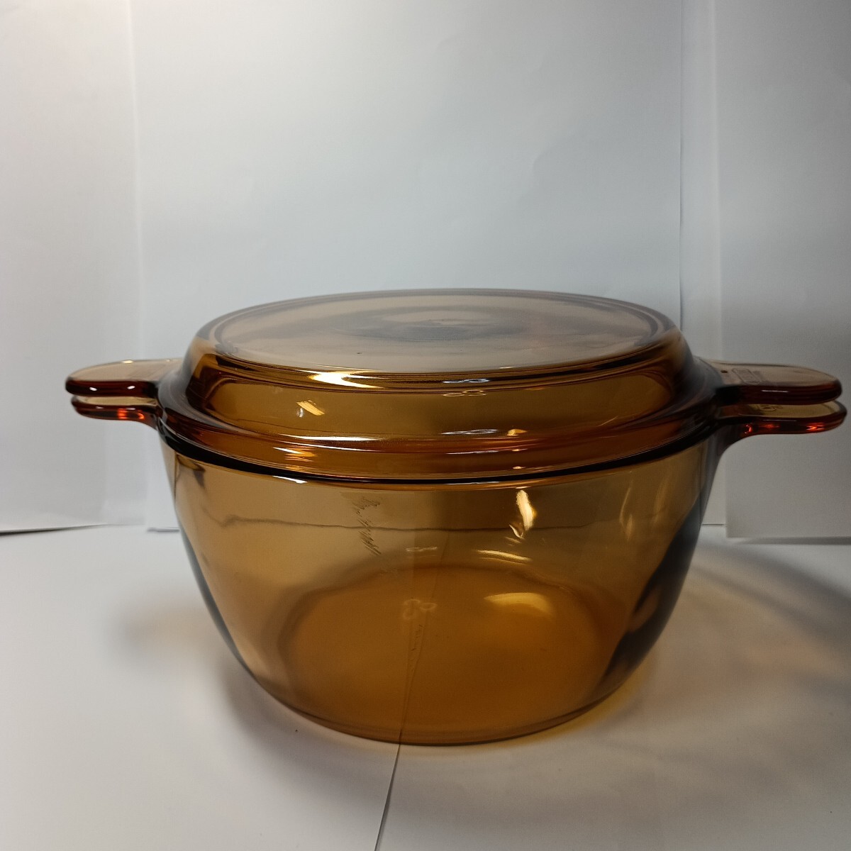 VISION ビジョン 耐熱ガラス 両手鍋 アンバー 2.5L CORNING フランス製