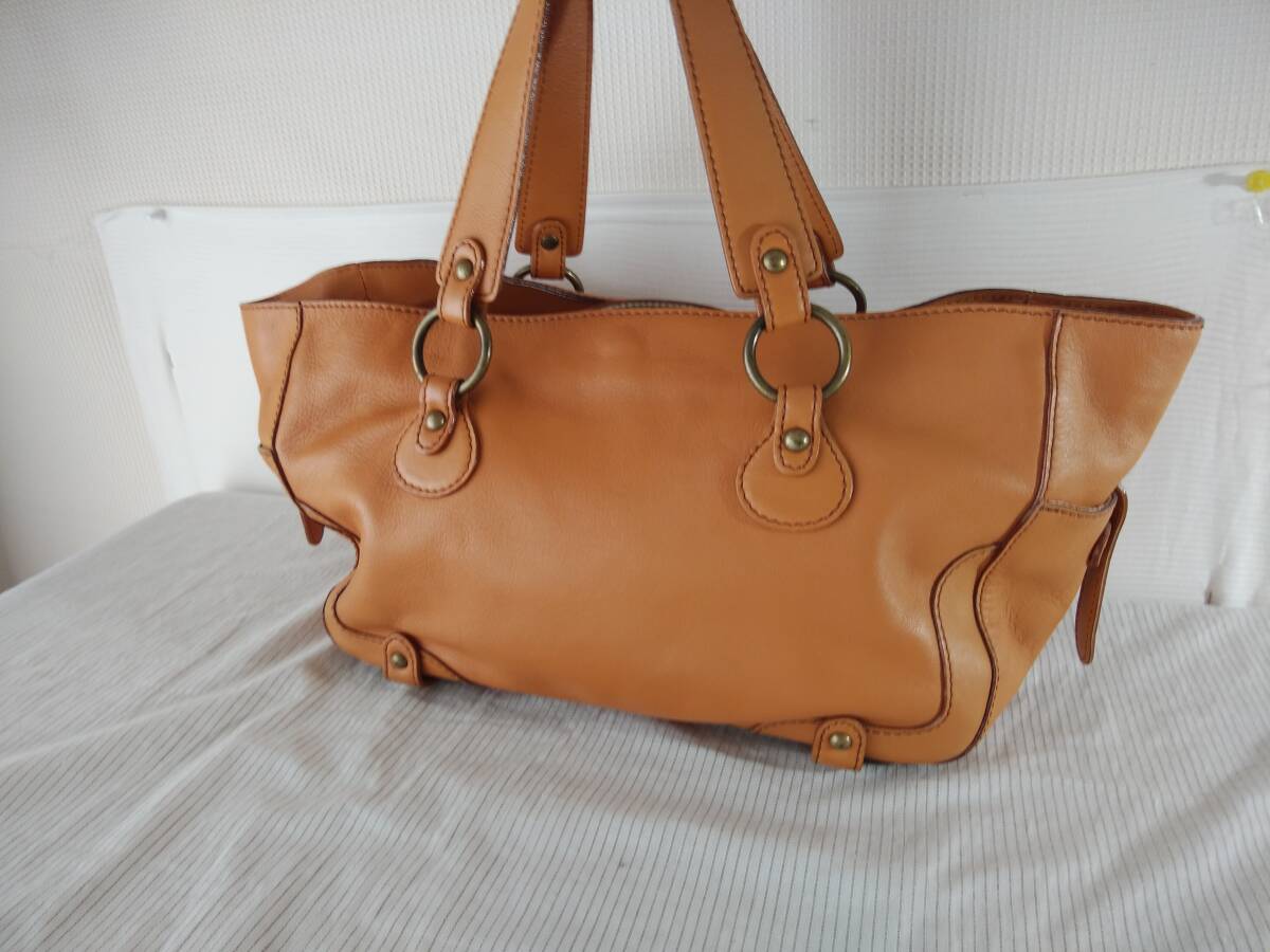 ★美品★6M4377F★ハンドバッグ★ライトブラウン系 NOJESS 本革上質 綺麗です 
