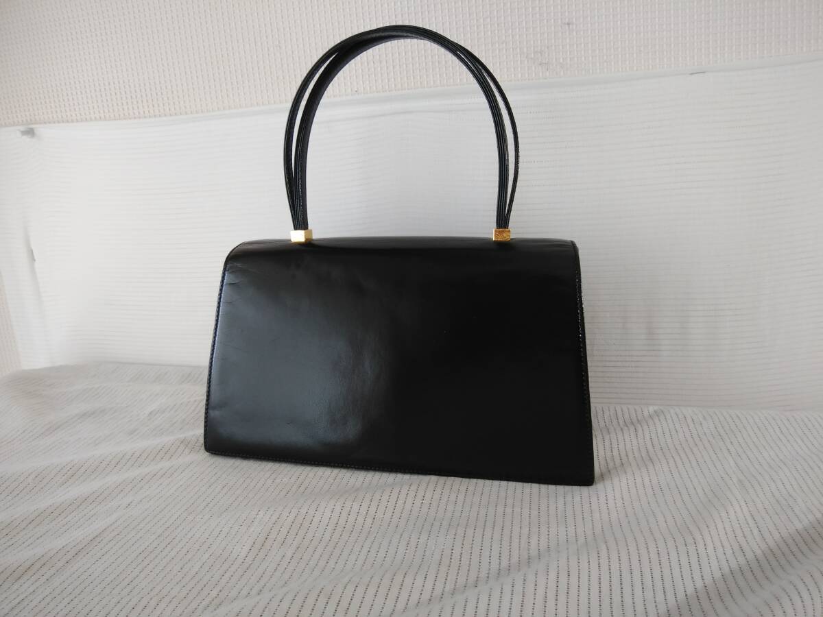 ★美品★4M4407A★ハンドバッグ★ ブラック　GINZA KANEMATSU 銀座カネマツ　牛革　綺麗です