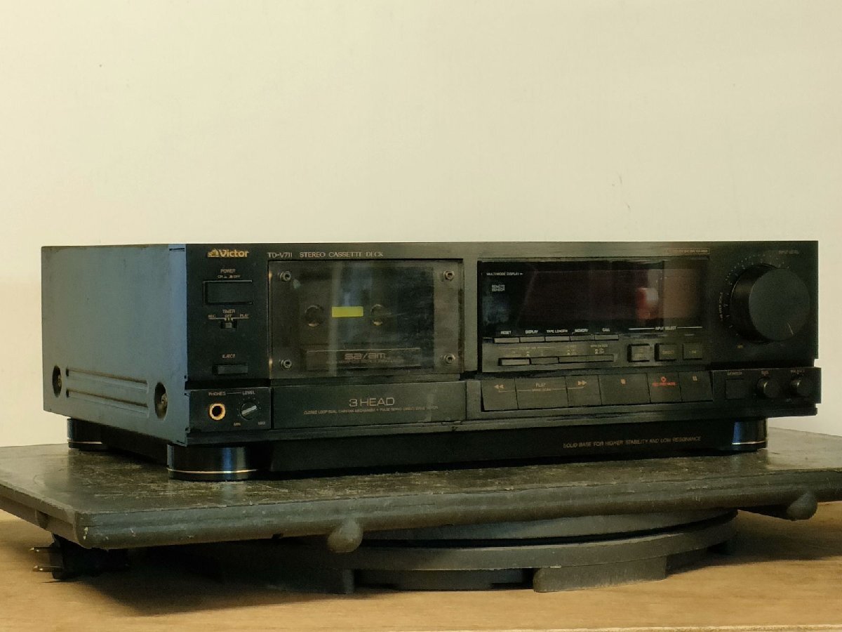 Victor TD-V711 ビクター カセット ステレオ カセットデッキ 難あり [1899OH]