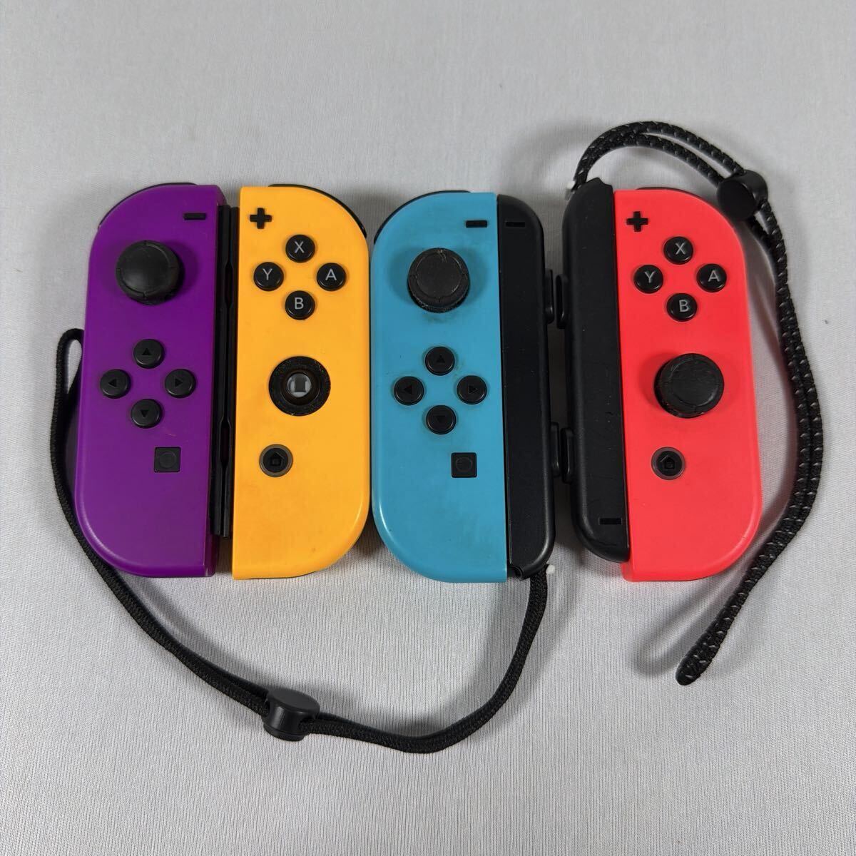 任天堂 Nintendo ジョイコン HAC-015 HAC-016 ネオンカラー ネオンパープル ネオンオレンジ 4本セット