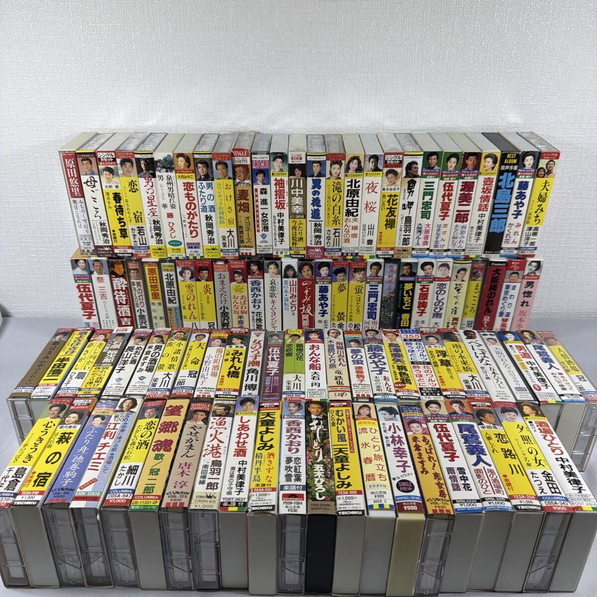 演歌 歌謡曲 昭和歌謡 カセットテープ 100本 セット まとめ売り 天童よしみ 五木ひろし 北島三郎 藤あや子 森進一 伍代夏子 大川栄策 邦楽