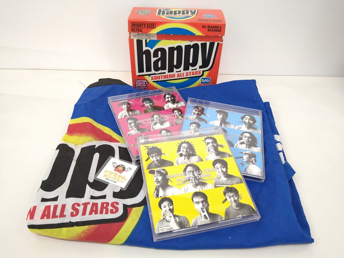 CD-BOX｜処分品｜SOUTHERN ALL STARS｜happy｜3枚組｜はっぴ付き｜ビクター｜VICL-40170 171 172【M025】