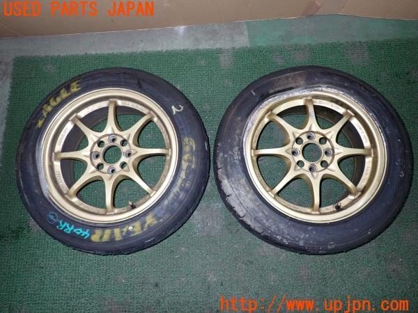 3UPJ=35690962]ヤリス(YARIS) カップカー(MXPA10)RAYS レイズ VOLK RACING CE28 ホイール 15×7J? +47? PCD100 4穴 2本 ジャンク