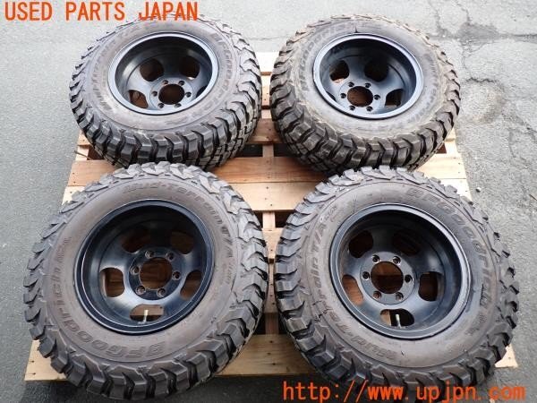 3UPJ=32790903]ランクルプラド(KZJ71W)後期 ASAHI EF585 タイヤホイール 15×8.5JJ -34 PCD139.7 6穴 4本 中古