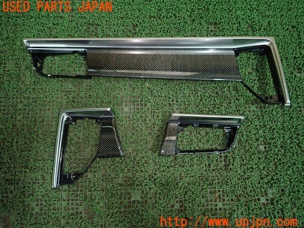 3UPJ=29170645]ポルシェ マカン ターボ(95BCTL 95B型)社外 エアコン吹き出し口パネル カーボン調パネル インテアリアパネル 中古