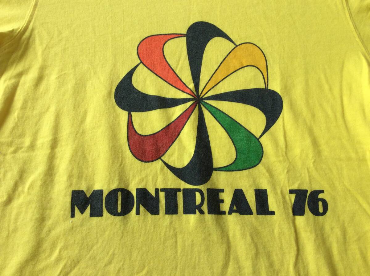 ◎　NIKE　ビンテージ　風車　MONTREAL76　銀タグ　Tシャツ　サイズM　セルフクリーニング済み　美中古　　　　　送料320円～定形外郵便