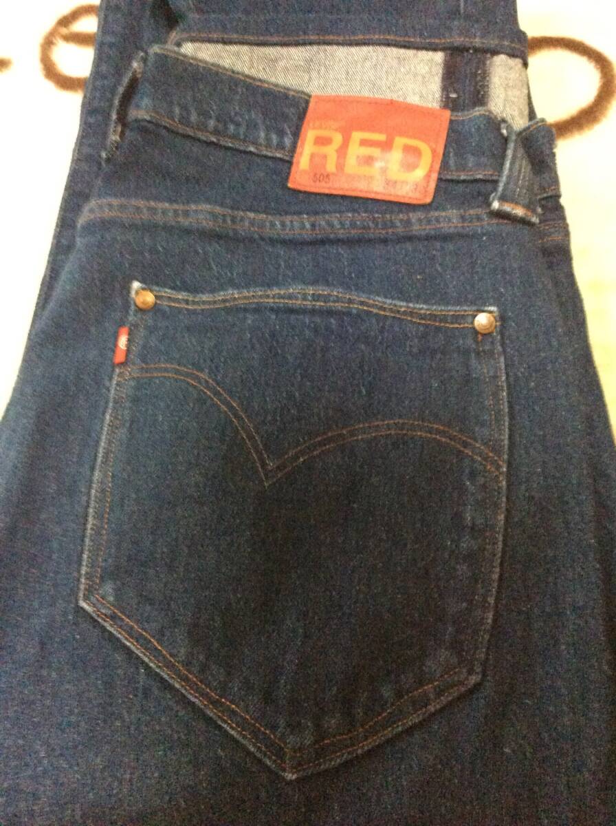 ◎　LEVIS　RED　レッド　505　革パッチ　サークルR　赤タブ　濃紺　美中古　　　　　　　　　　　　W34