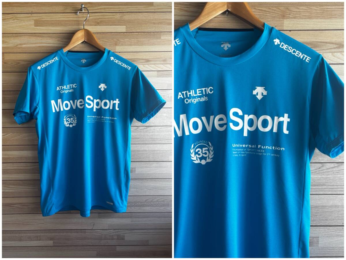 #サイズ M ジャストサイズ★DESCENTE デサント MOVE SPORT ムーブスポーツ 半袖 シャツ Tシャツ 放熱クーリング ストレッチ 春夏 春 夏 秋