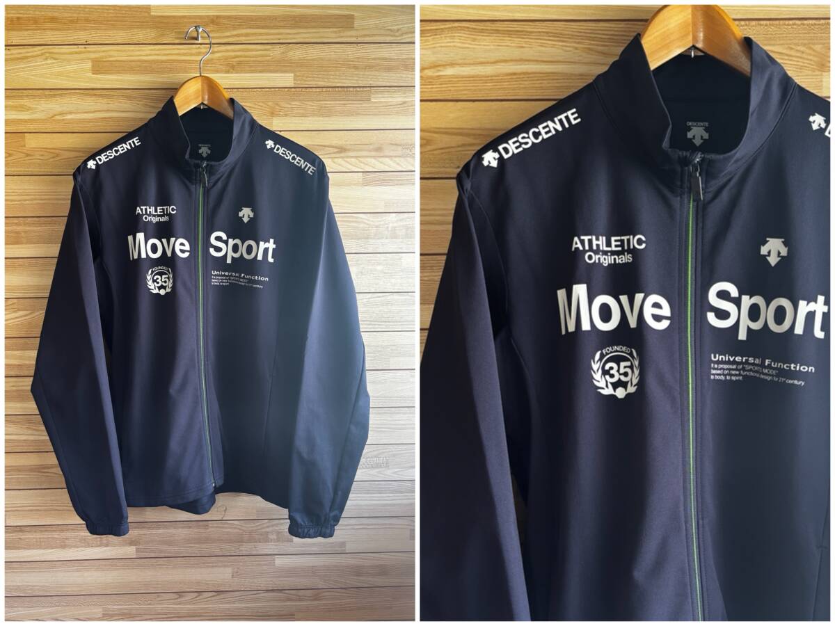 #セール★サイズ L★DESCENTE デサント MOVE SPORT ムーブスポーツ スタンド ジャケット ジップ 春 秋 ネイビー 紺 秋冬 のトレーニングに