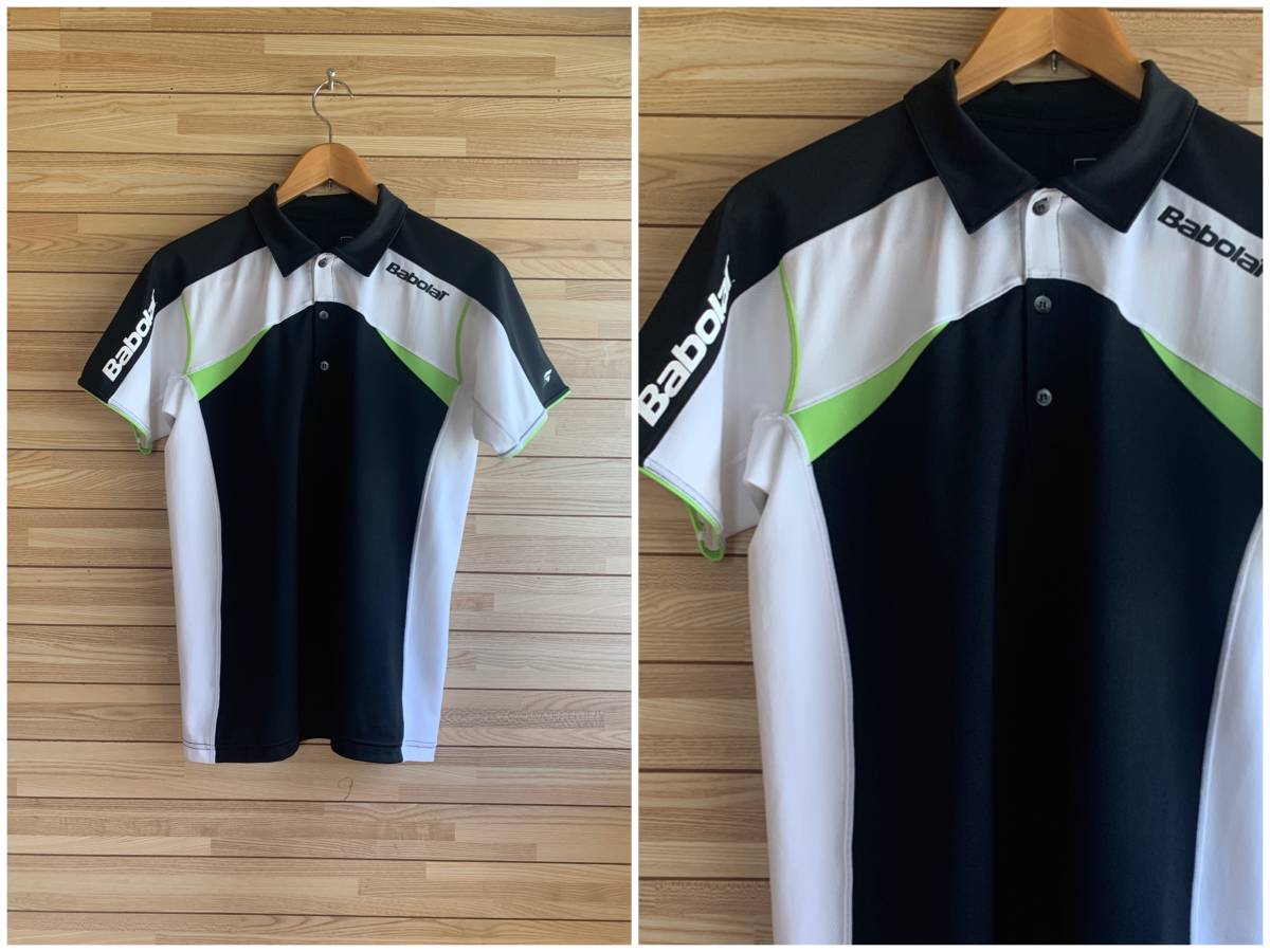 #セール★サイズ M★訳あり★Babolat バボラ 高通気 裏メッシュ 半袖 シャツ ポロシャツ★検: テニス DESCENTE デサント