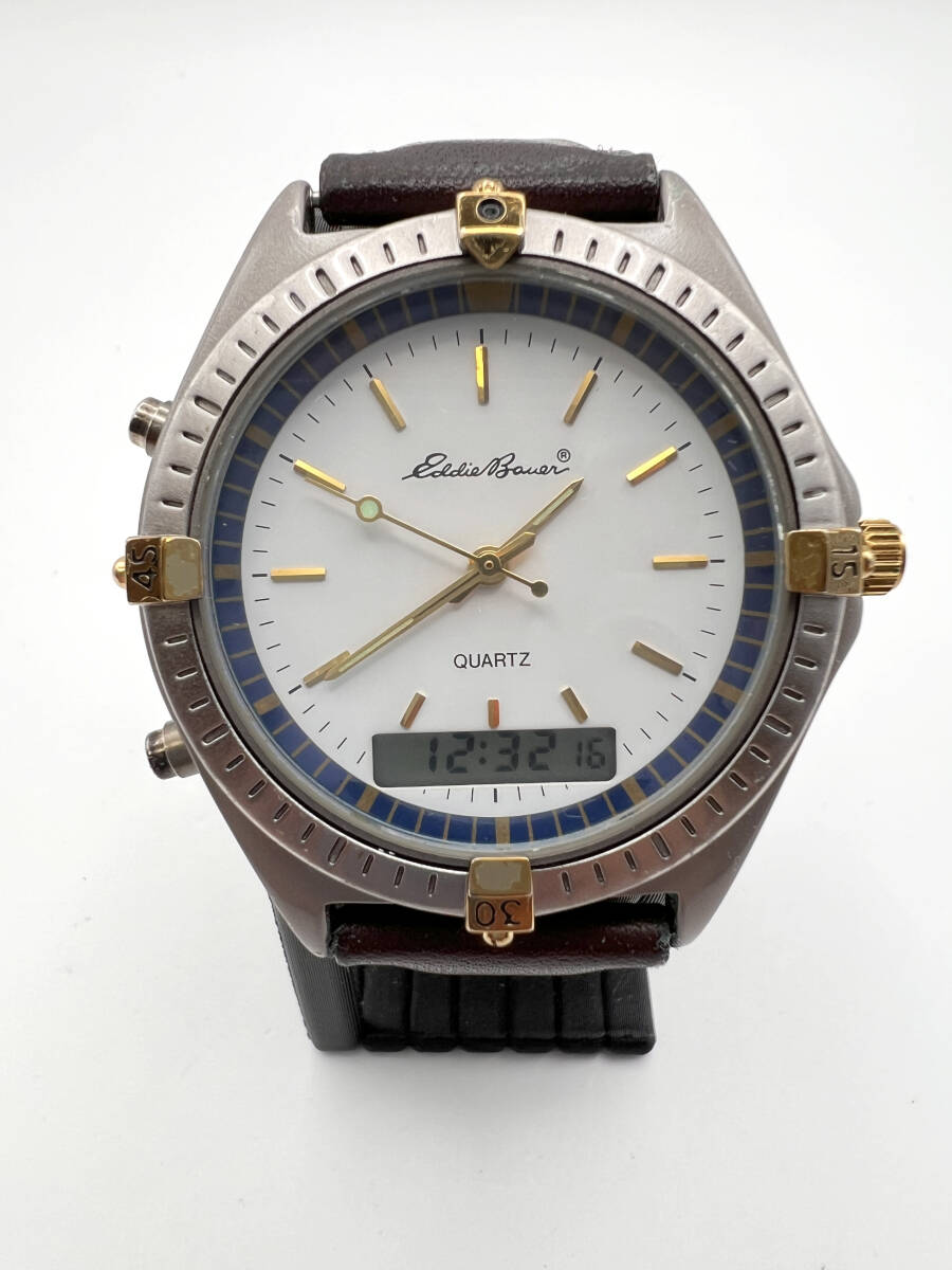 【電池交換済】エディーバウアーEddie Bauer MT RAINIER 腕時計 42101 稼働 (B6)
