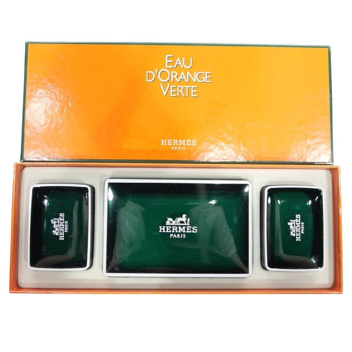1円スタート 未使用 Herms エルメス EAU D ORANGE VERTE オー ドランジュ ヴェルト ソープセット ブランド フランス製 コスメ 石鹸