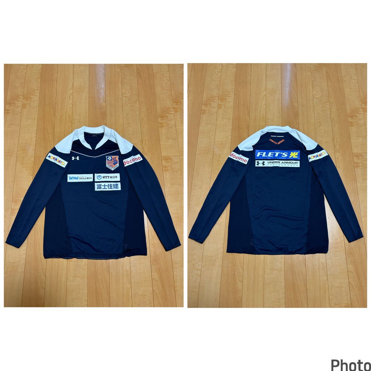 当時物.良品☆UNDER ARMOUR製／大宮アルディージャ　メンズサイズXL 希少長袖ユニフォーム/Jリーグ Omiya Ardija /日本代表ワールドカップ