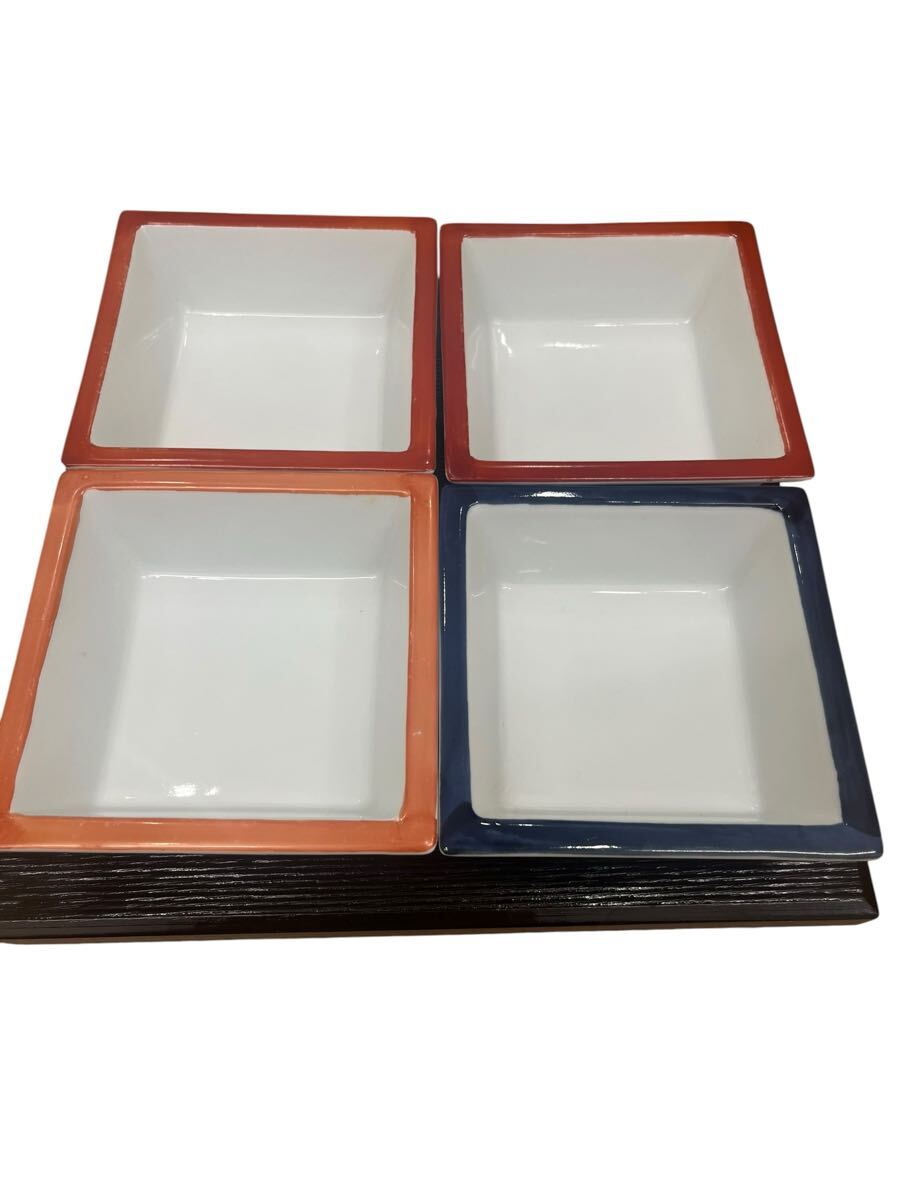 橘吉　たちきち 食器 角皿 たち吉 創作陶器 コレクション 小鉢 お洒落　カラフル　和風