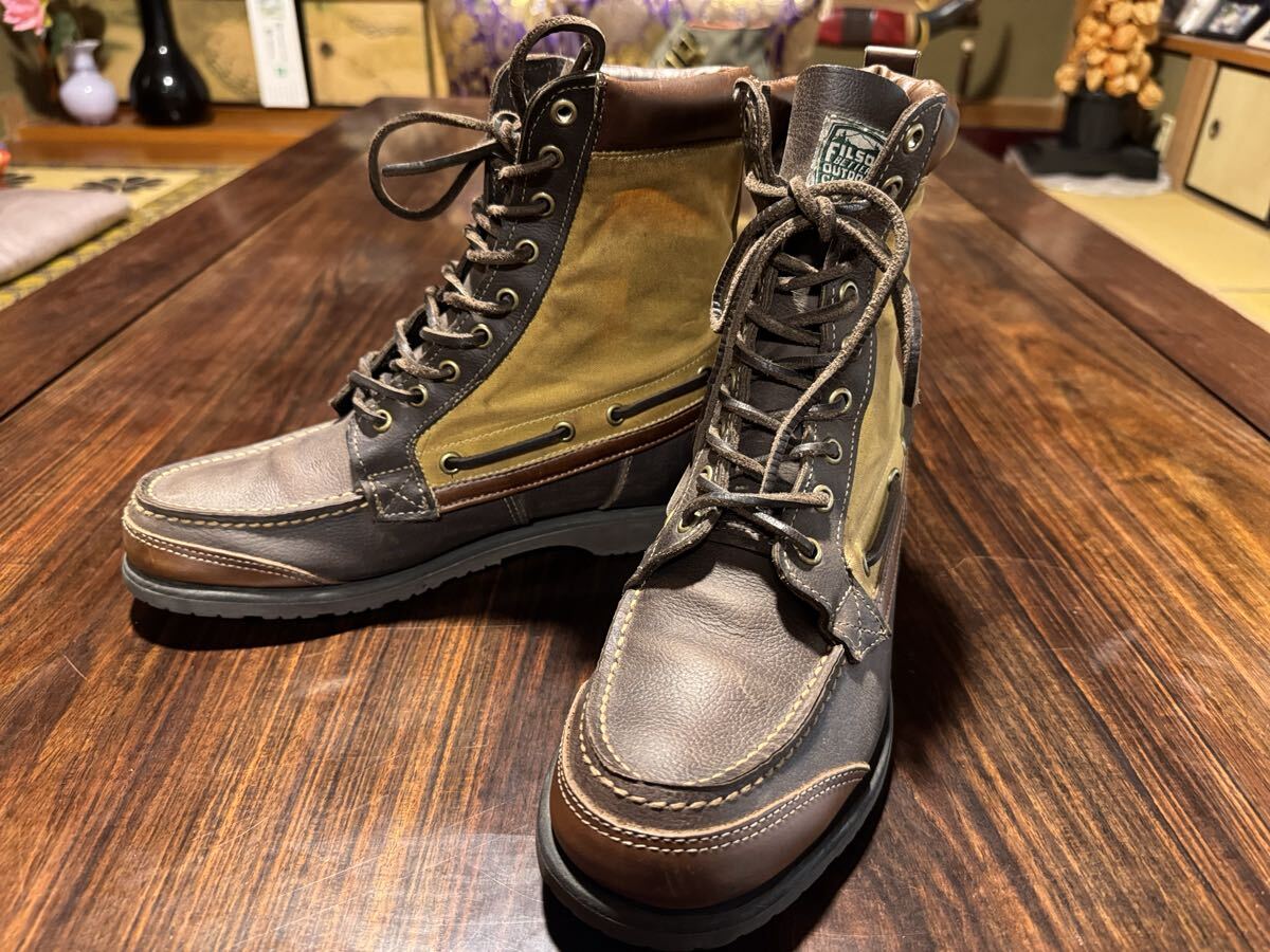 希少 FILSON SEBAGO コラボ FIELD Boots US7.5 フィルソン フィールド ブーツ レザー ティンクロス オイルド キャンプ アウトドア