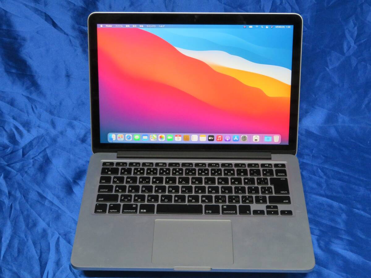 434A ● MacBook Pro A1502 EMC 2678 ● Core i7 2.8GHz/SSD 125GB/mac OS Big Sur 動作品