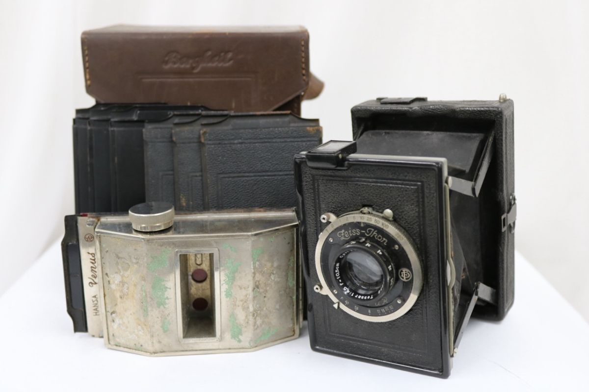 【訳あり品】 ツァイスイコン Zeiss Ikon Bebe 342/3 Tessar 10.5cm F4.5 蛇腹カメラ e12612