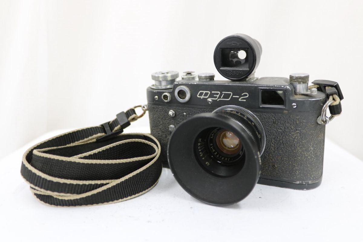 【訳あり品】 FED-2 フェド + Jupiter-12 35mm F2.8 + F3.5 ファインダー セット e12584