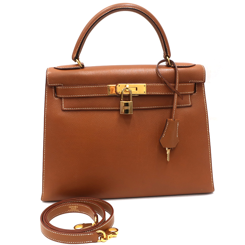 【美品】HERMES／エルメス　ケリー32　クシュベル　ゴールド　〇T刻印　ショルダーバッグ　800030058