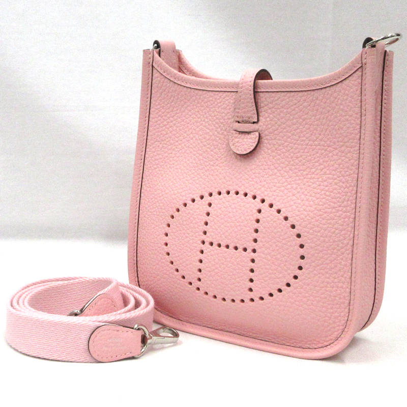 【美品】HERMES／エルメス　エブリンTPM　トリヨンクレマンス　ローズサクラ　W刻印　ショルダーバッグ　800030092