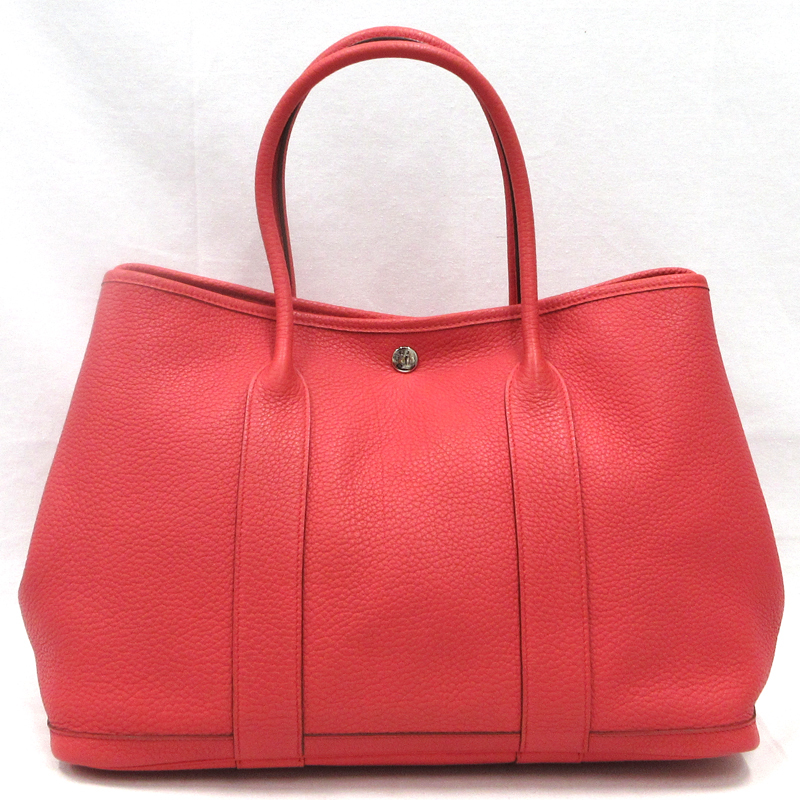 【美品】HERMES／エルメス　ガーデンパーティPM　ネゴンダ　ブーゲンビリア　□P刻印　トートバッグ　800050049
