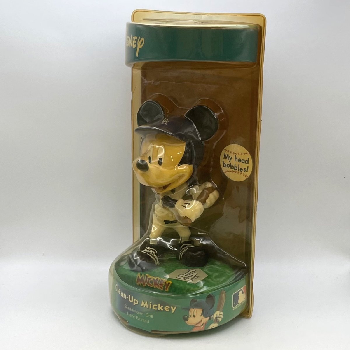 未開封/保管品/Disney/ディズニー/Clean-Up/Mickey/ドジャースコラボ/ボブルヘッド/おもちゃ/フィギュア/コレクション/ジャンク/R080