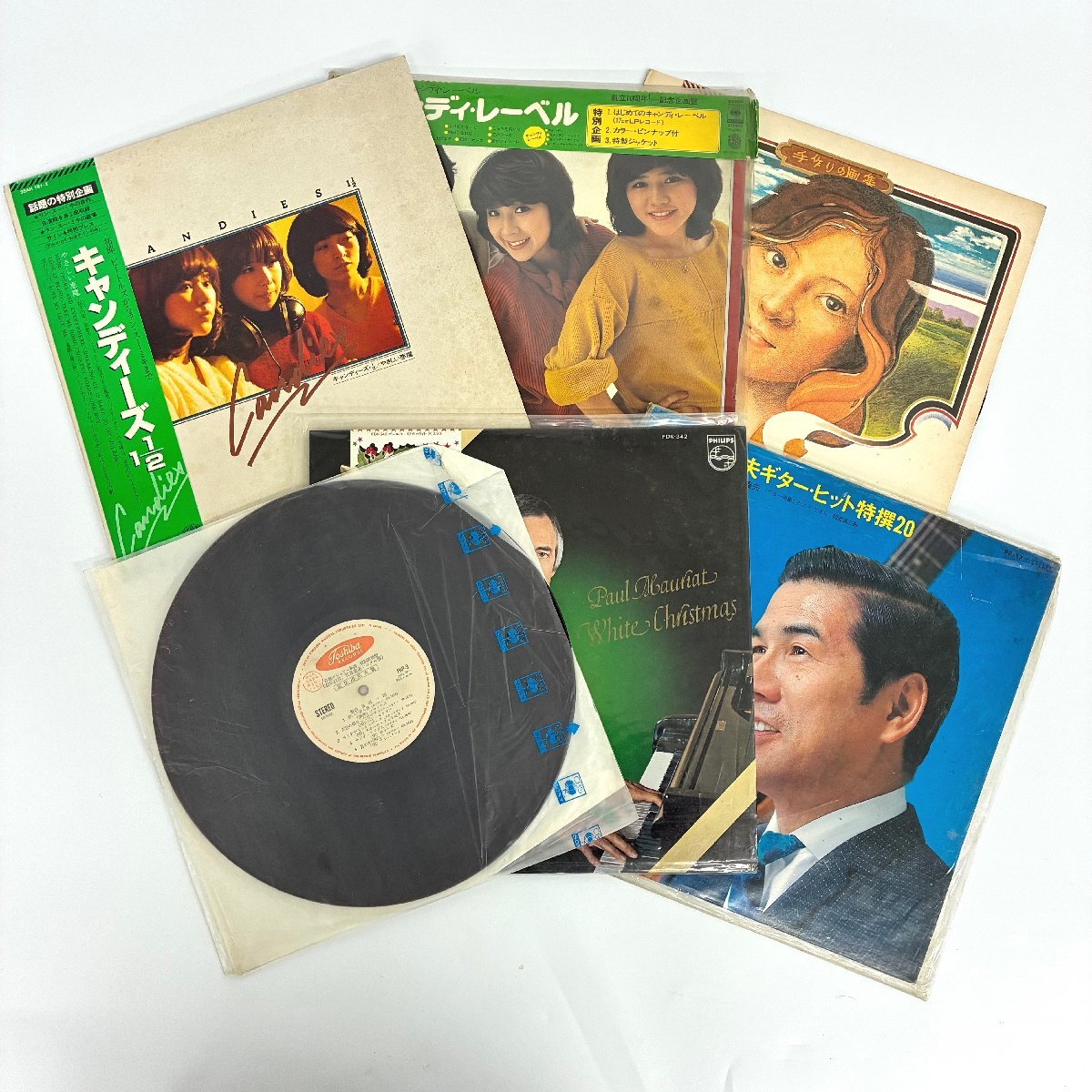1円～/レコード/LP盤/太田裕実/キャンディーズ/ポール・モーリア/etc.../6点/まとめ/昭和歌謡/J-POP/洋楽/ジャンク/Y062