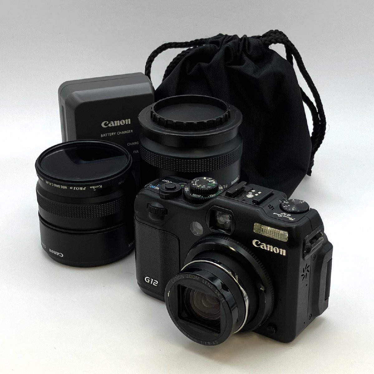 1円～/Canon/キャノン/PowerShot/G12/PC1564/付属品付/デジカメ/コンパクトデジタルカメラ/通電確認済/シャッターOK/難あり/ジャンク/K091