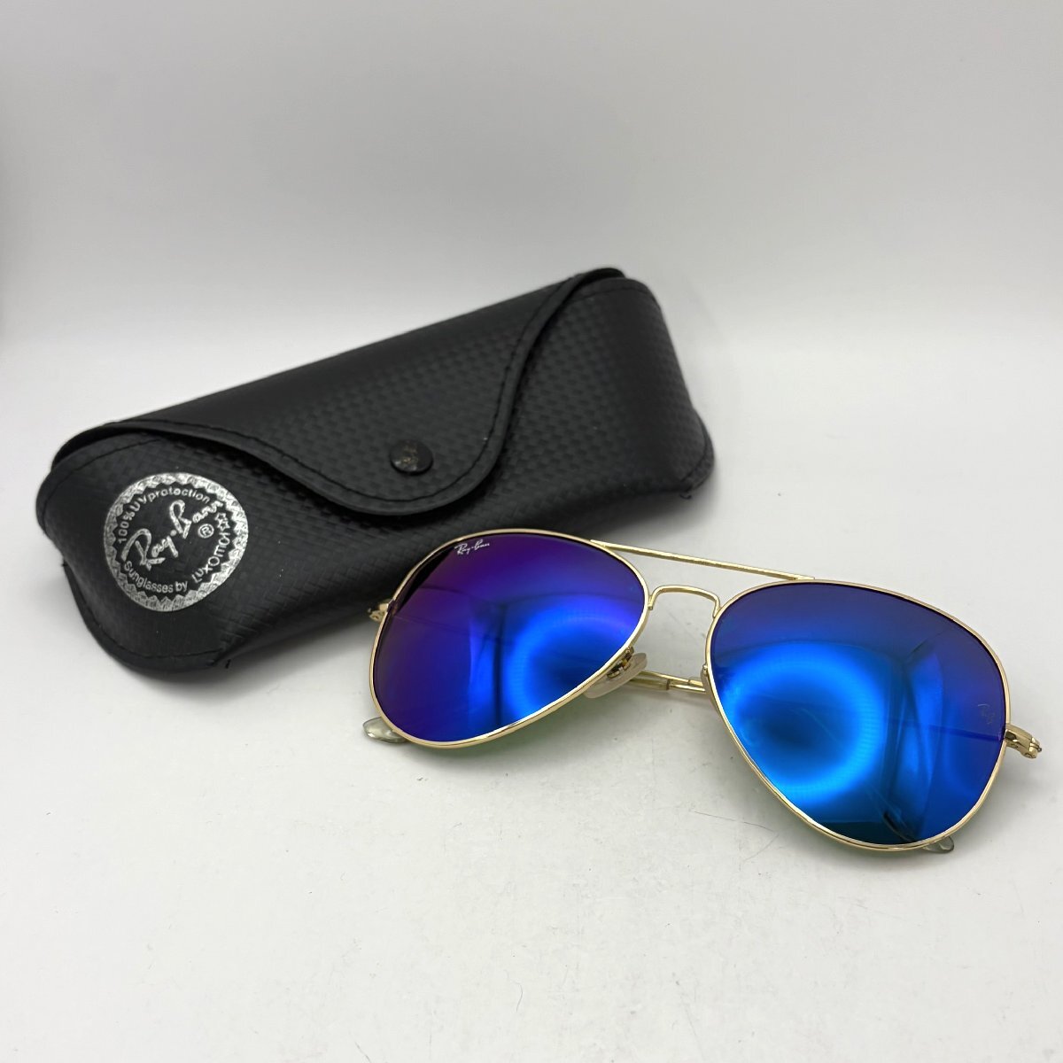RayBan/レイバン/RB3026/ 62□14/135/ブルーグリーン系カラー/ケース付/サングラス/眼鏡/メガネ/メンズ/レディース/ファッション/P074