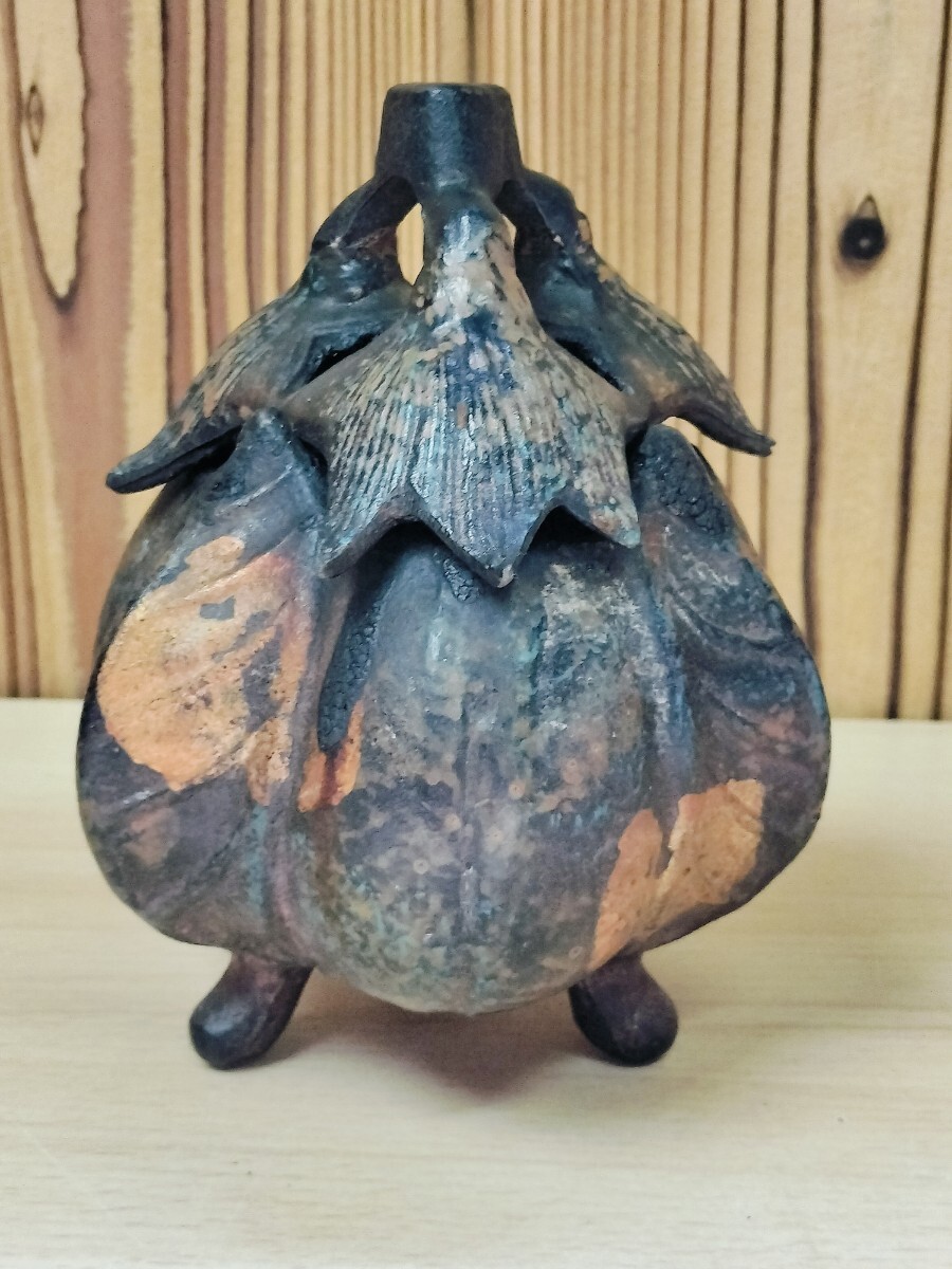 ★ 鉄製　 香炉　 茄子　 三足　茶道具　 香道具　 アンティーク　 骨董★