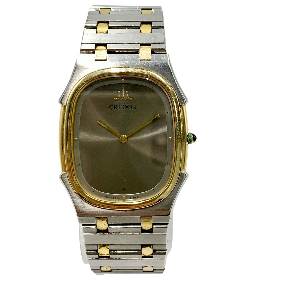 稼働　SEIKO　セイコー　時計　腕時計　CREDOR　クレドール　9570-5170　18K×SS　クオーツ　中古品　コンパクトサイズ　蘇や(BBY3429)