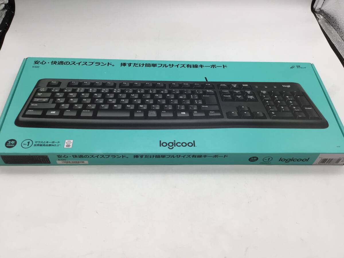 #0702 未開封 Logicool ロジクール フルサイズ 有線キーボード K120 耐水 パソコン 周辺機器 箱有 ※未開封の為動作未確認