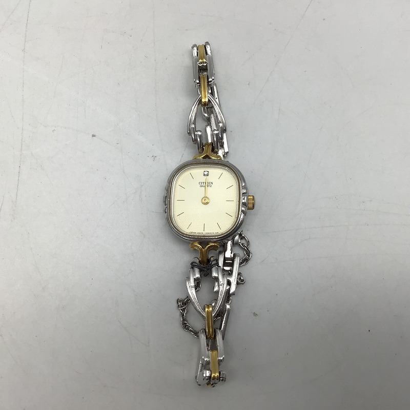 #3639 CITIZEN シチズン 腕時計 3220-321731 YO レディース アイボリー 時計 装飾品 ファッション クォーツ 電池切れ 動作未確認