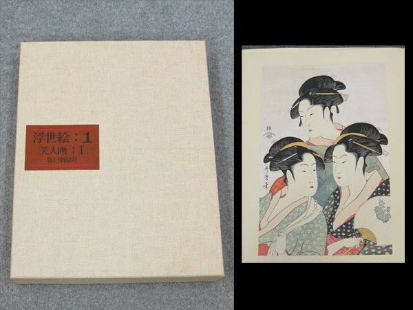 【心庵】浮世絵：1　美人画：I　毎日新聞社　木版復刻１枚付　限定2000部　B889
