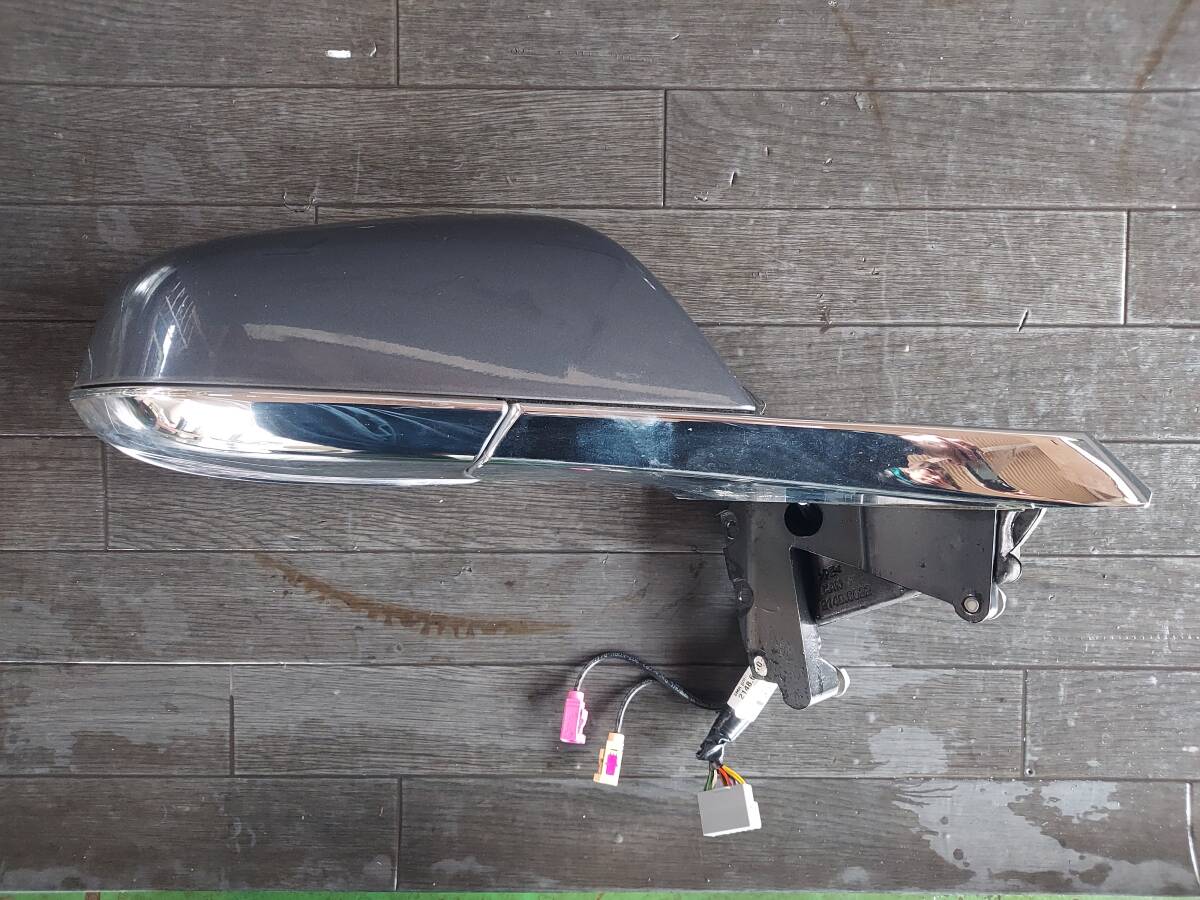 ★未テスト 即決 テスラ モデルS ZAA-SLA 後期 純正 右 RH ドアミラー サイドミラー PMNG/ミッドナイトシルバーM 13ピン 中古 model S