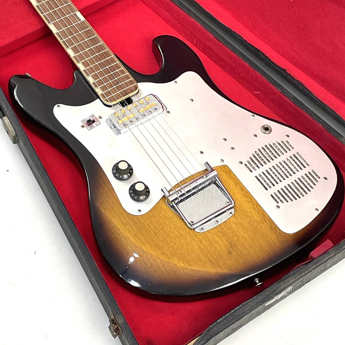 札幌発 TEISCO TRG-1 エレキギター ハードケース付き テスコ ビザール 26E 北HH3