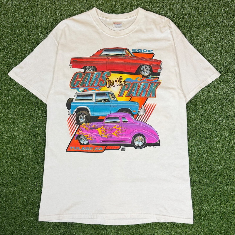 HANES CARS ? The Park カスタムカー イベント Tシャツ 車 メンズ L 企業 b26032938