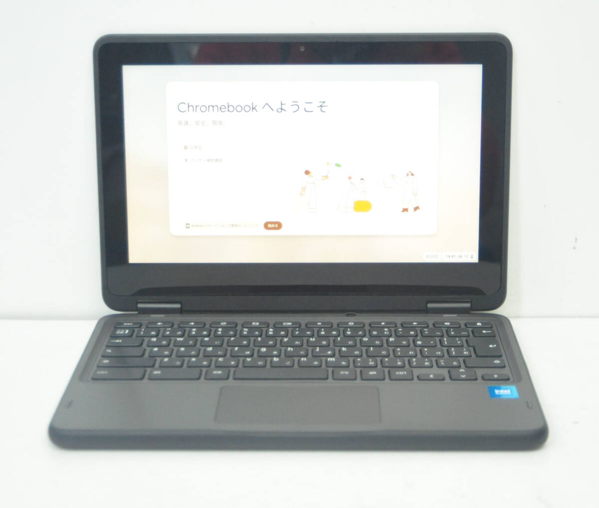 ♪ 美品 2025年モデル DELL Chromebook 3120 2-in-1 ♪ INTEL N100 1.8GHz メモリ4GB SSD:64GB Wlan カメラ Chrome OS 