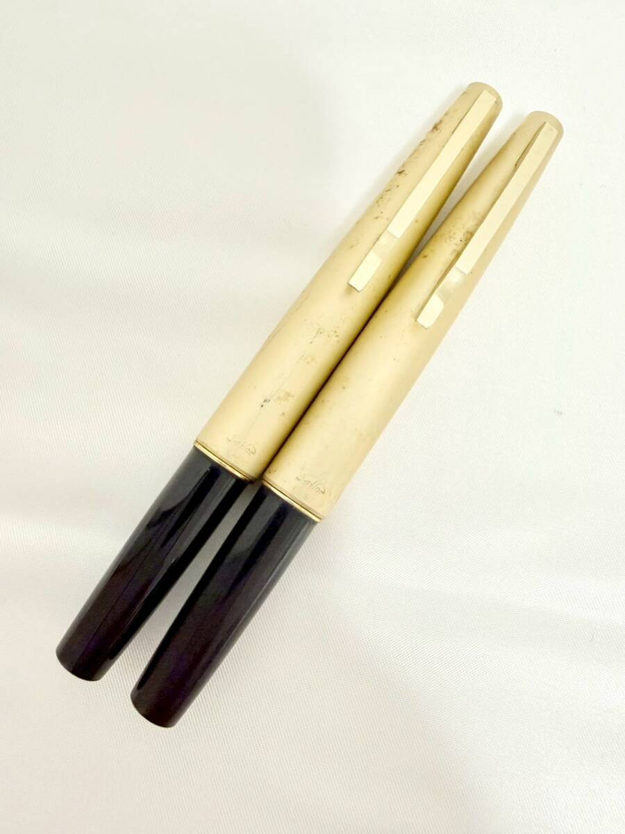 D8171*1　sailor　セイラー　万年筆　まとめて2点　F-1　ブラック×ゴールド　筆記用具　文具
