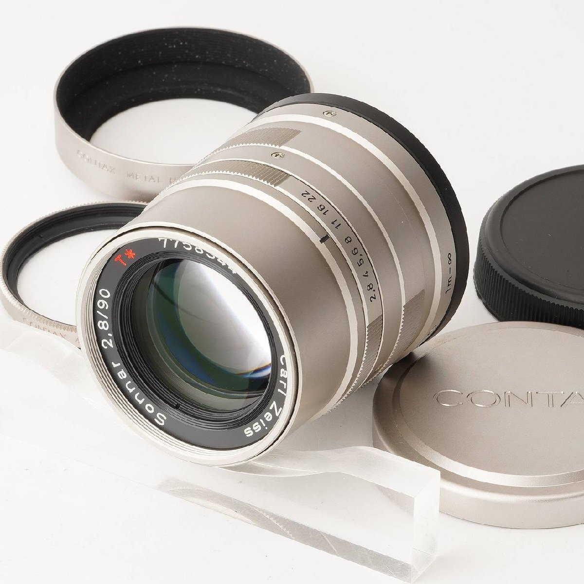 コンタックス Contax カールツァイス Carl Zeiss ゾナー Sonnar 90mm F2.8 T* コンタックスG1 G2用