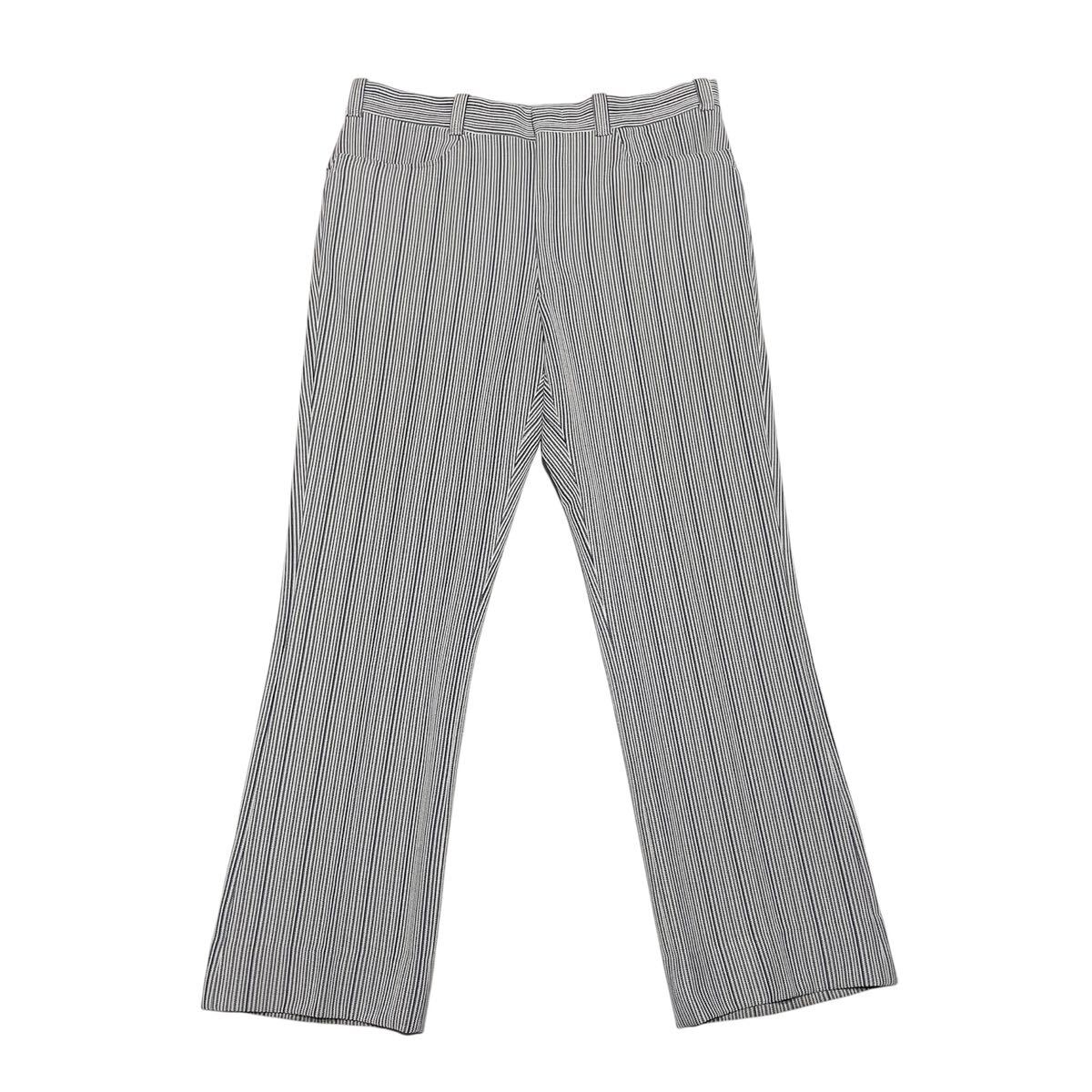 60s 70's スラックス ストライプ柄 ポリエステルパンツ　vintage ビンテージ　LIGHTNINGジッパー