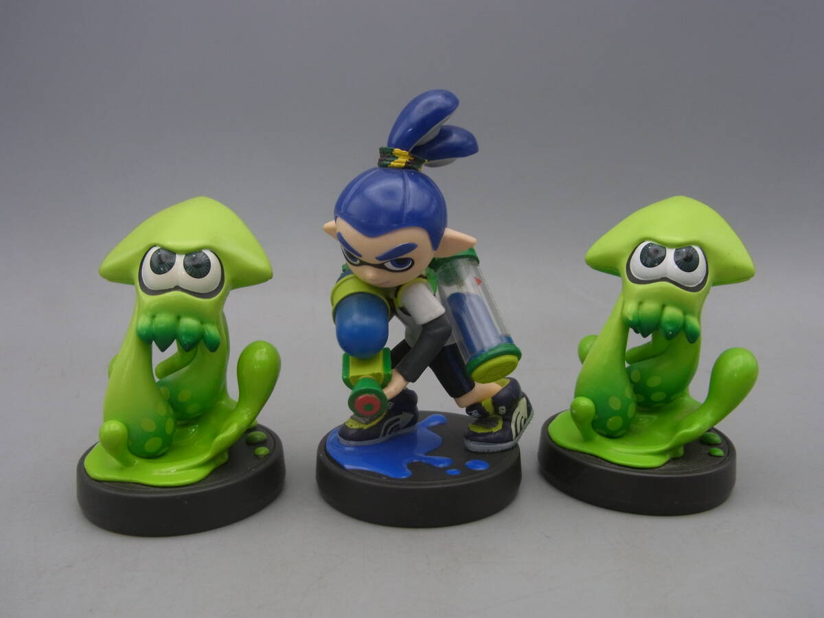 S52/Nintendo amiibo 3点 まとめて スプラトゥーン ボーイ イカ 任天堂