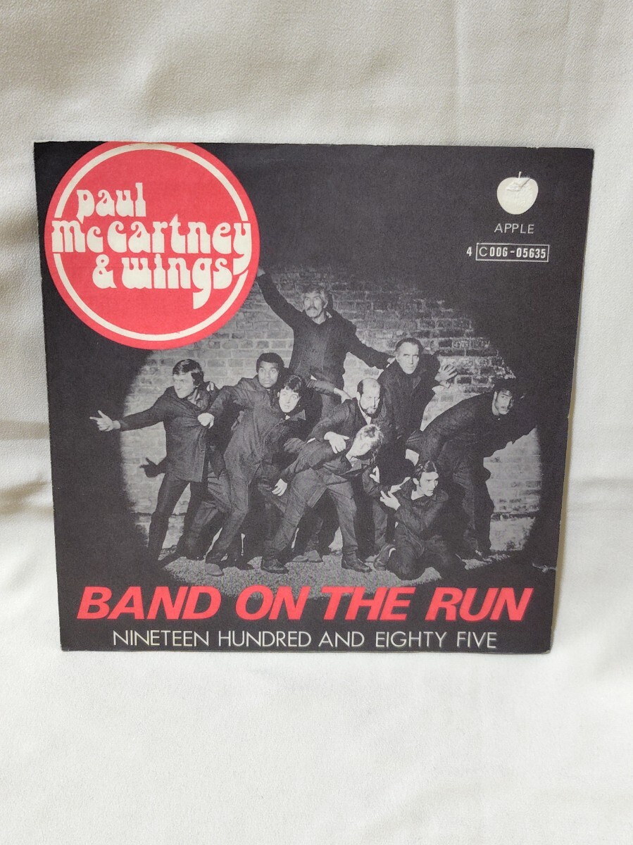 【Belgium盤】7/EP Paul McCartney＆Wings ―BAND ON THE RUN Apple Records 1974 ポール・マッカートニー　ビートルズ