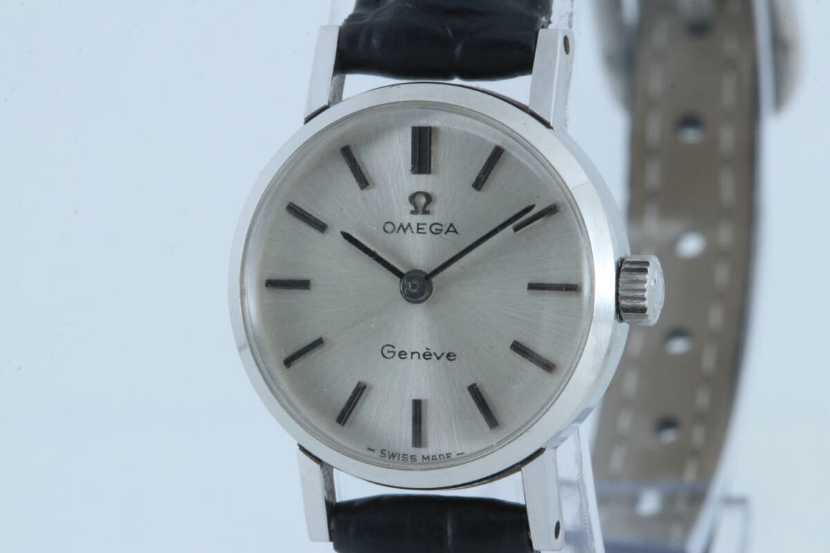 (とても綺麗)OMEGA オメガ Geneve 手巻き ジュネーブ シーマスター 稼働品 腕時計 レディース 