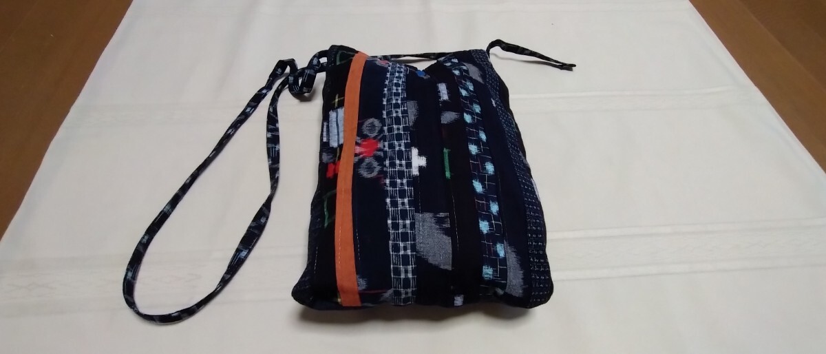 （未使用品）手作りショルダーバック　絣使用